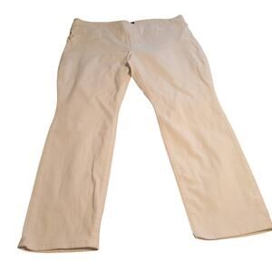 Lee Size 18S (40x27.5) Sculpting Slim Fit Pants Mid Rise Stretch Slim Leg White